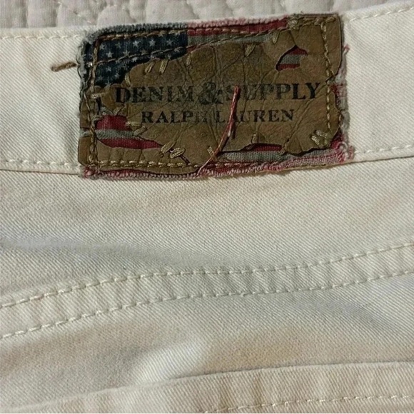 DENIM & SUPPLY Ralph Lauren Cream Skinny Jeans Womens Size 29/32 - Picture 3 of 5